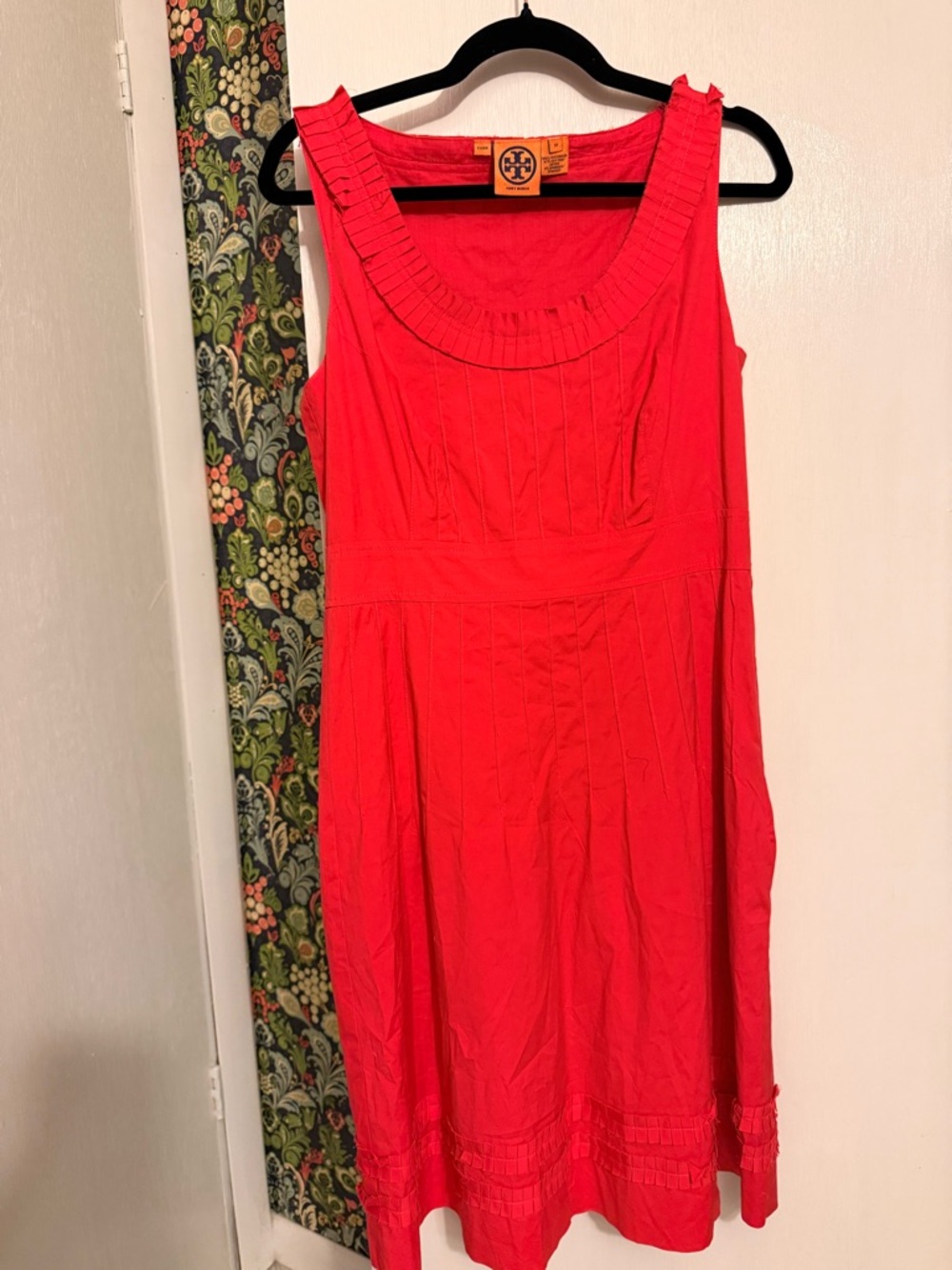Tory Burch Red Sleeveless Midi Dress
